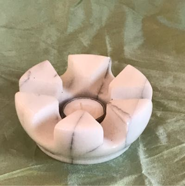 Vintage Stövchen aus Marmor Warmhalter Rechaud