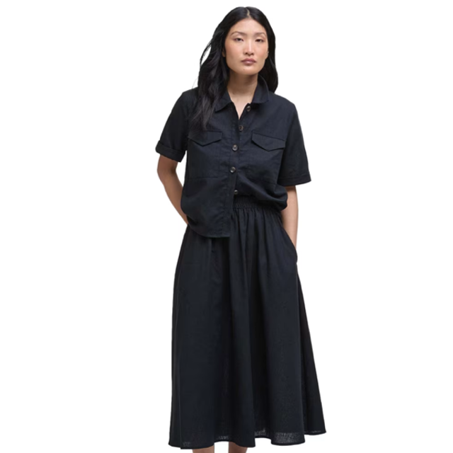 Barbour Elsie Midi Skirt Black