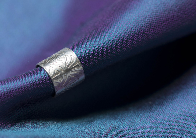 Silver Chunky &quot;Arabesque&quot; Ear Cuff