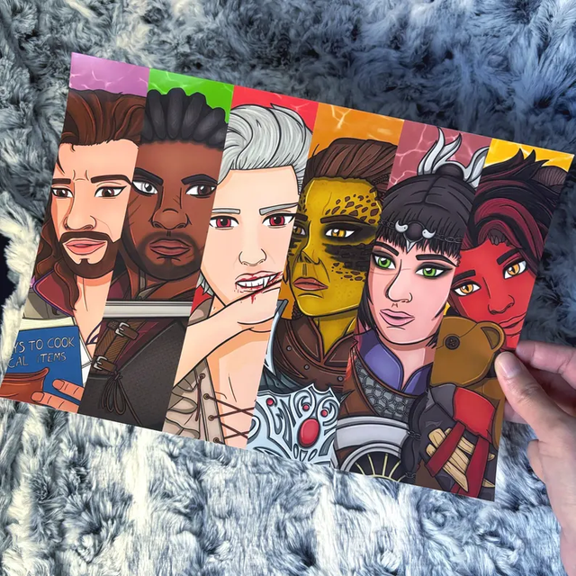 Baldur's Gate 3 Companions A4 Print