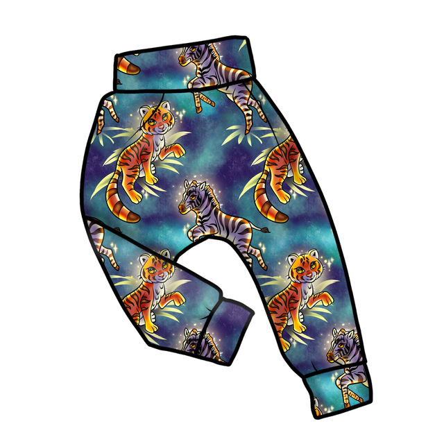 Dreamweaver 'Magical Tigers &amp; Zebras' Harem Pants