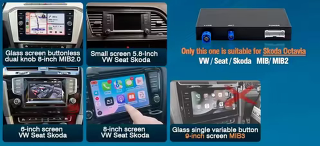 Carplay Module Box Voor VW Seat Skoda Audi MIB MIB2 MIB2.5