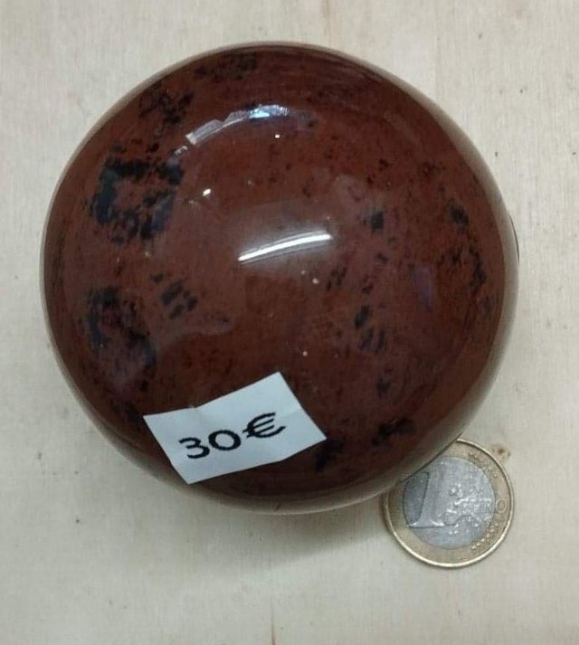 Boule obsidienne acajou 