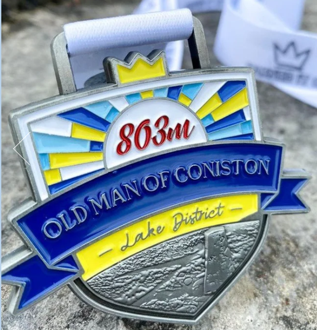 Old Man Of Coniston, Lake District Hiking Medal, You've Earned It!