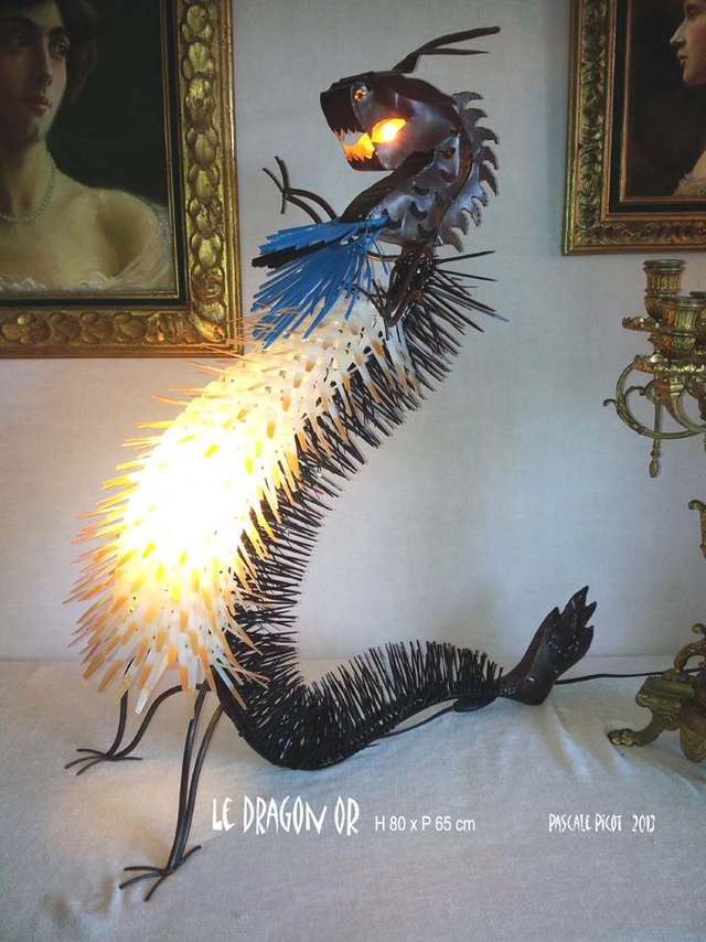 Lampe &quot;Dragon&quot; H 60cm