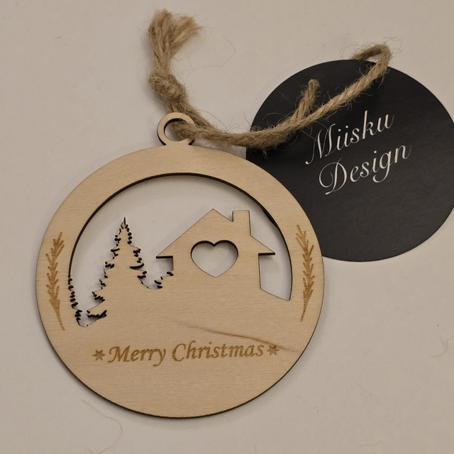 Merry christmas kuusenkoriste