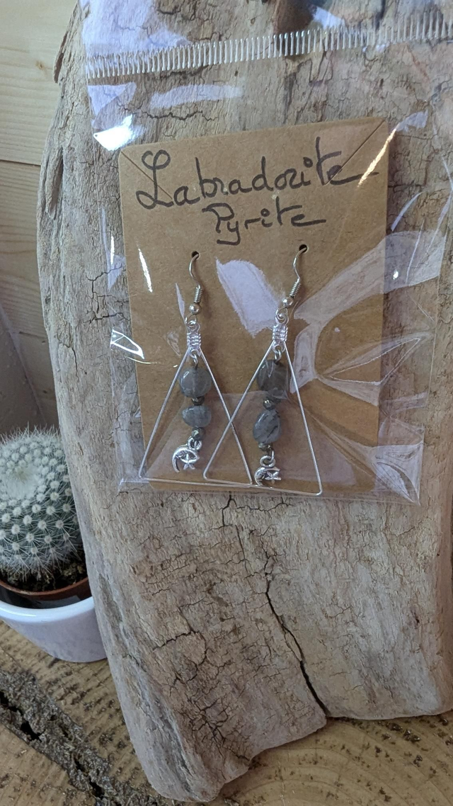 Triangles Labradorite, Pyrite.