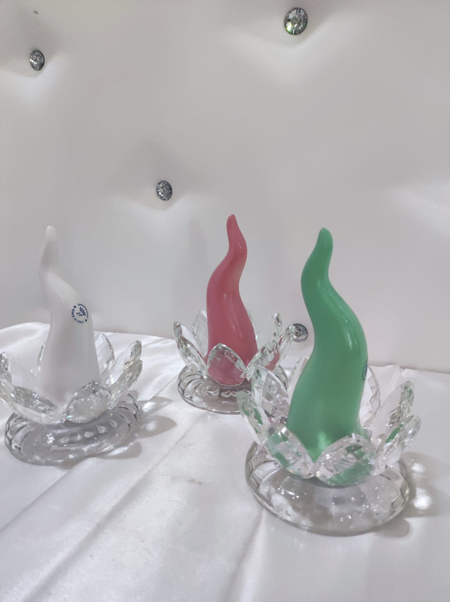 Corno in ceramica con base cristallo