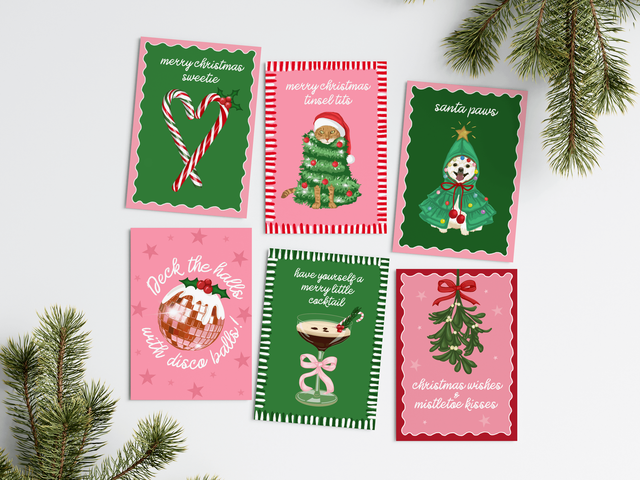 by Rosybum Christmas Card Multipack - x6 different designs