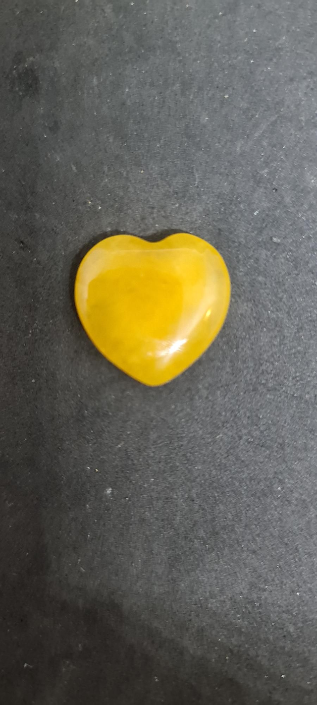 Cœur pierre de palmier jaune 