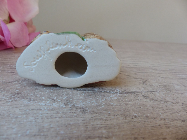 Figurine miniature couple chouettes poterie décor main, chouettes artisanales alsaciennes Poterie Soufflenheim, cadeau ami famille soutien