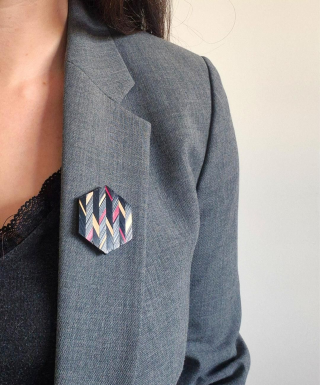 🔶 Broche Signature • Hexa Noir