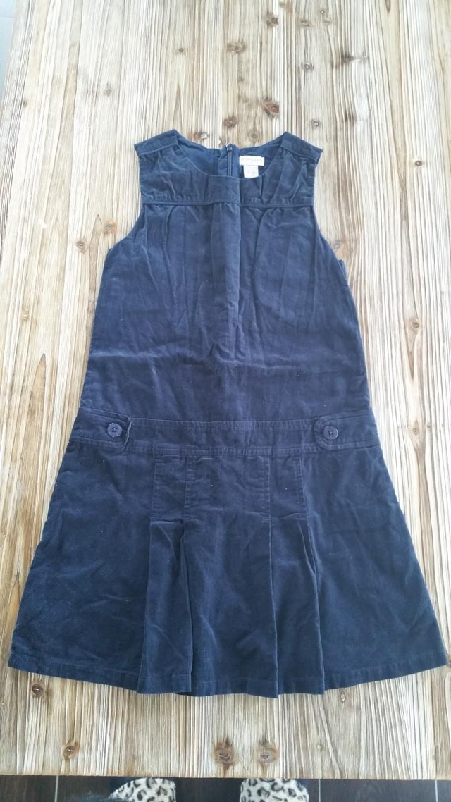 Robe velours marine Cyrillus 10 ans