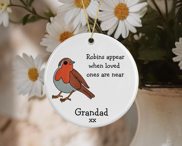 "Grandad" Memorial Ceramic Hanging Decoration