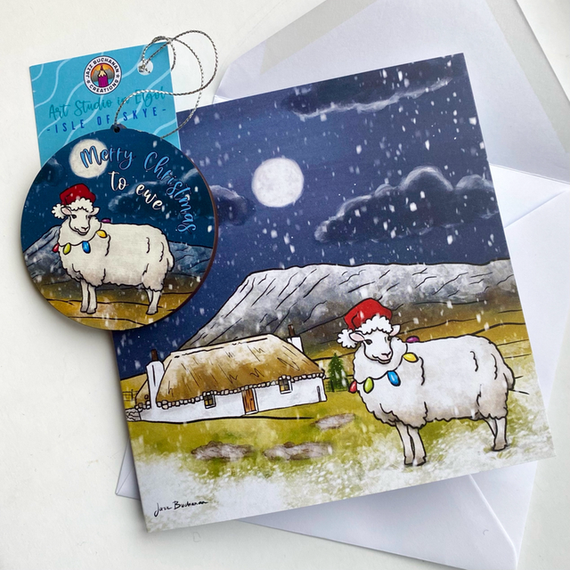 Merry Christmas to ewe - Card and Tree Hanger