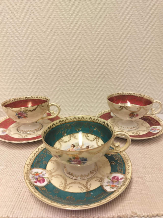 Royal Vienna posliinikupit ja tassit 3kpl #247