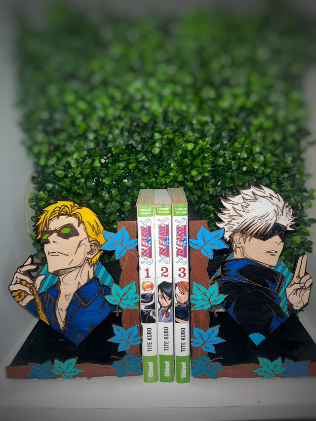 Set de 2 pièces de serre livre Jujutsu Kaisen, Nanami et Gojo.