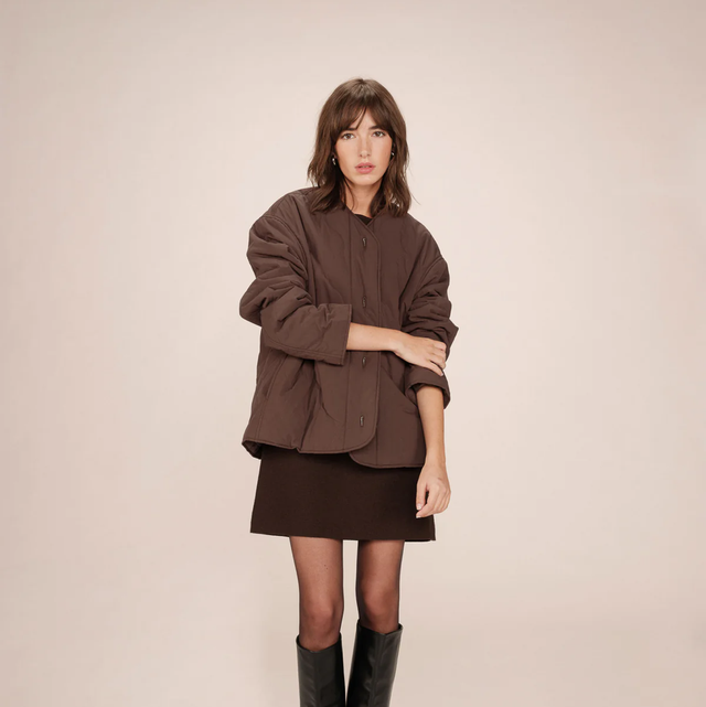 Shania Puffer Jacket Chocolate 