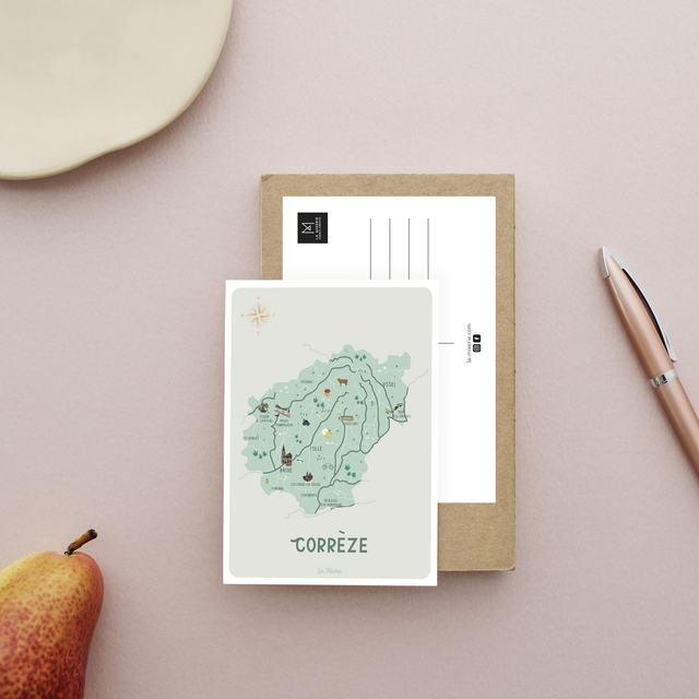 CARTE POSTAL CARTE DE CORREZE