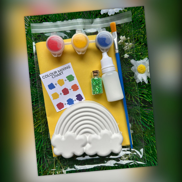 Rainbow Painting Kit – Unicorn/Rainbow Theme – Travel Theme - Party Bag Filler - Kids Activity - Painting kit - Birthday Activity