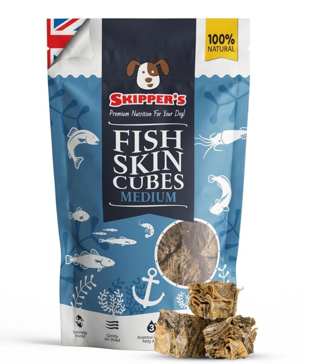 Cod Skin Medium Cubes 250g