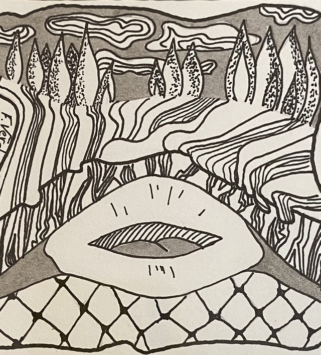 Zentangle 🛞 Bouche 👄 alu