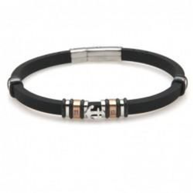 Bracciale uomo in caucciù con souvenir ancora