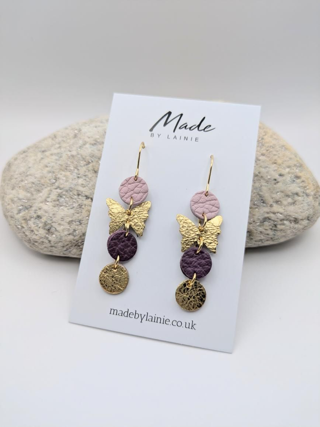 Delicate Butterfly Drop Earrings (2)
