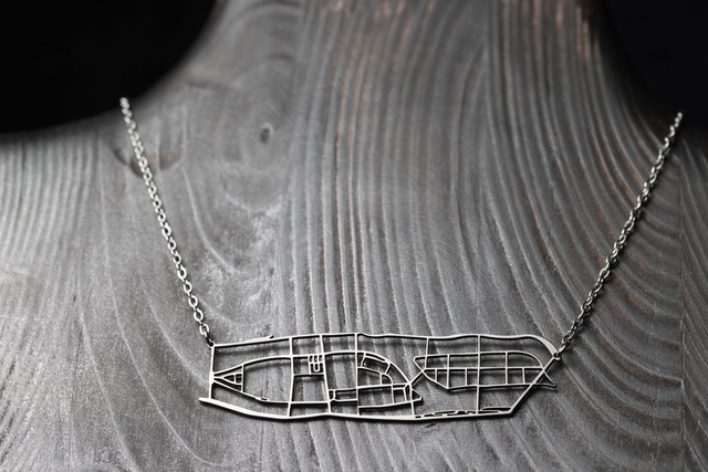 Paris - îles de la cité et saint Louis | Collier court | Inox | Dédale