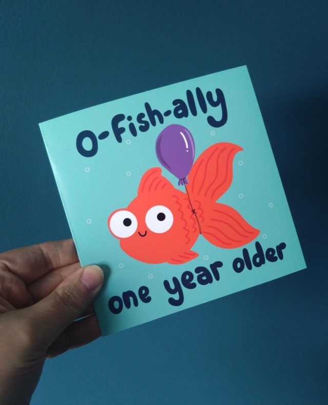 Fish birthday card