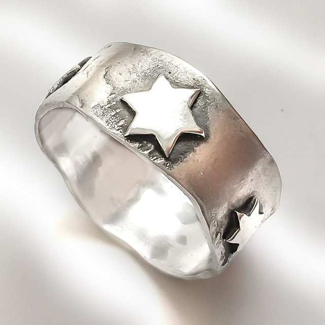 Anillo Estrella de David en plata 925