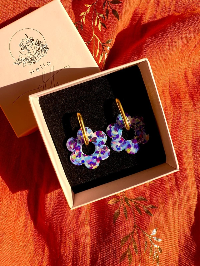 Boucles d'oreilles créoles réversible