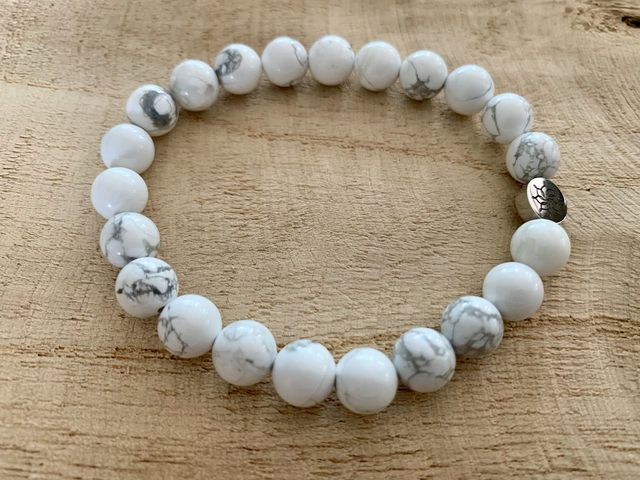 Bracelet Howlite - Perles de 8mm