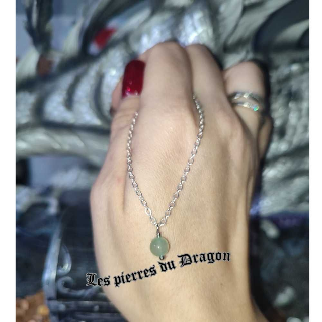 collier fin aventurine verte