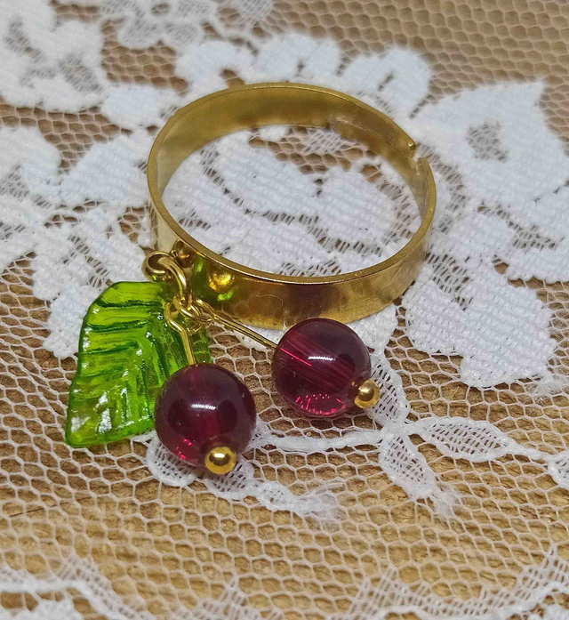 Bague Cerises, doré - 91