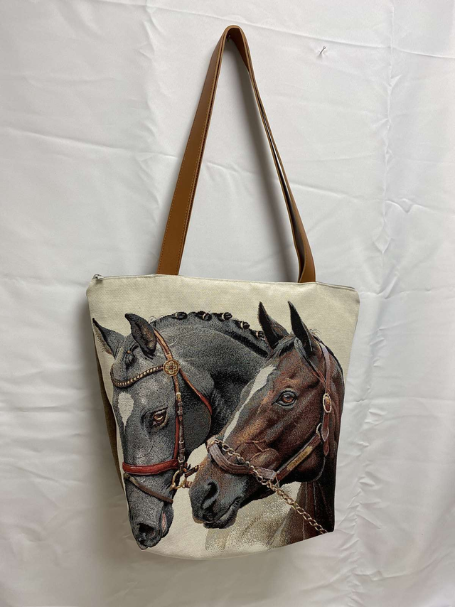 Sac jacquard chevaux