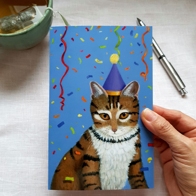Carte Pliée "The Kitty Party"