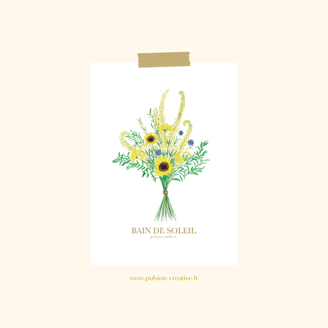 Illustration Bouquet Bain de soleil