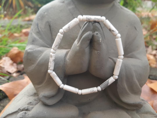 Bracelet tube Howlite