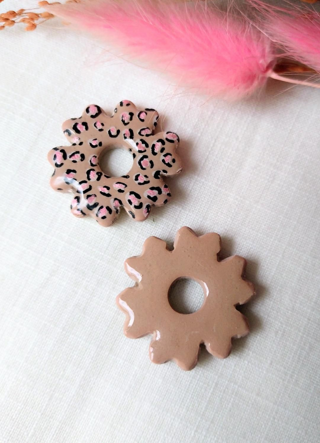 Perles fleurs leopards - Mix & Boucles