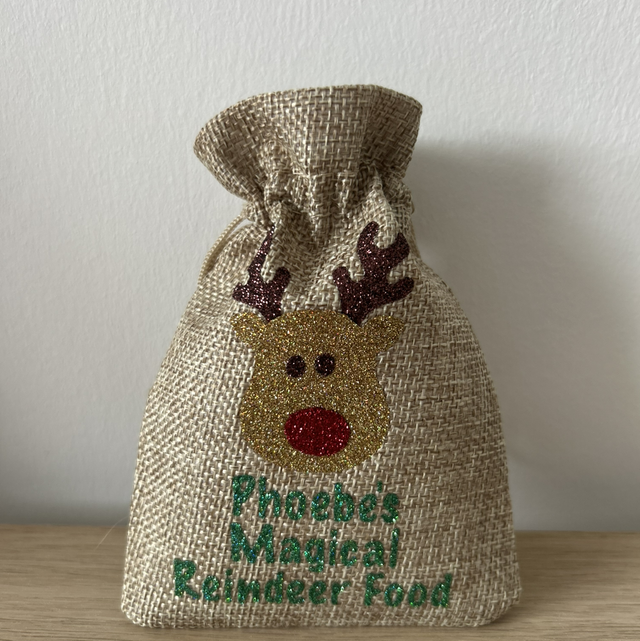 Personalised Reindeer Food bag