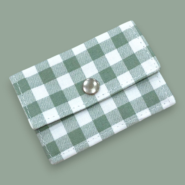 Porte-Carte Vichy Vert