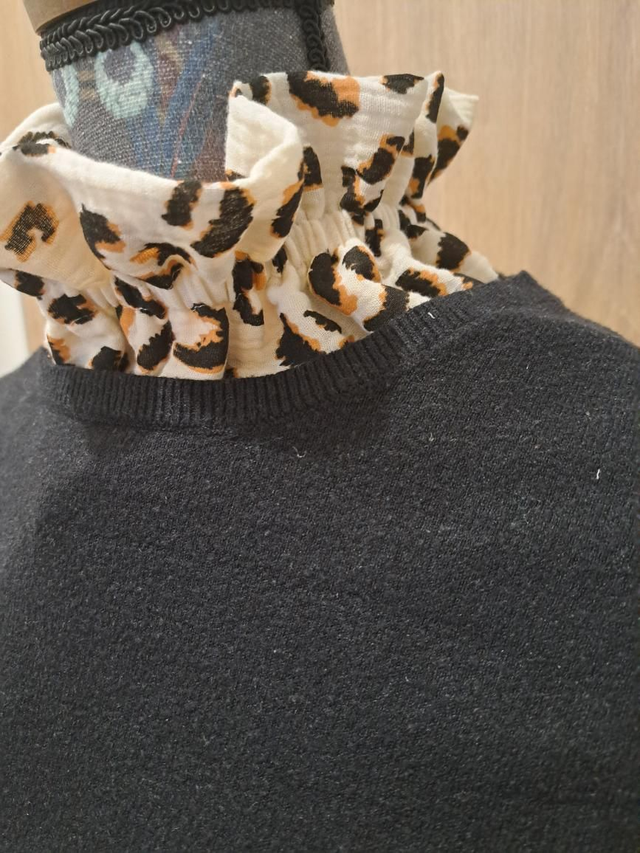 Col amovible " Victorien " double gaze léopard 