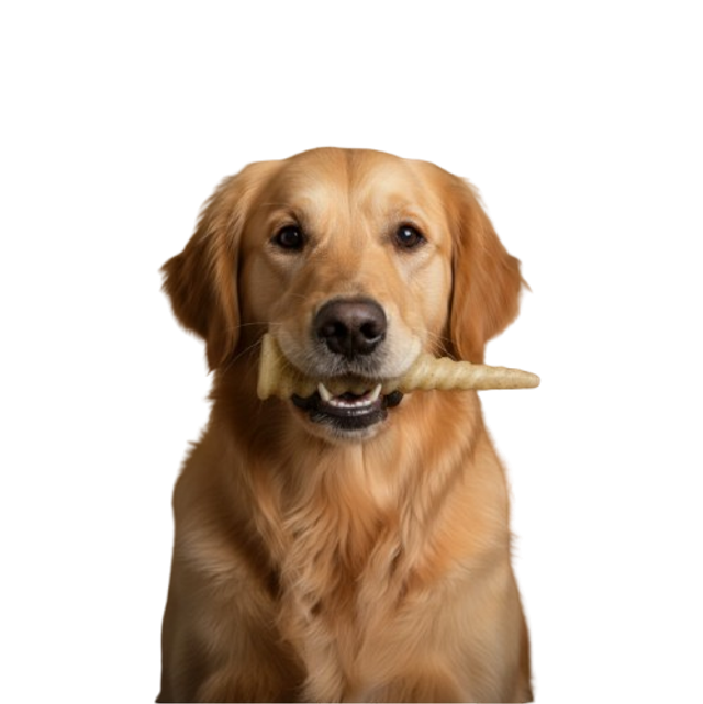 Jouet à mâcher en nylon durable en forme de corne de licorne.