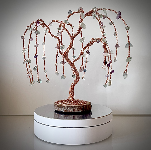 Arbre Saule Fluorite Multicolore 