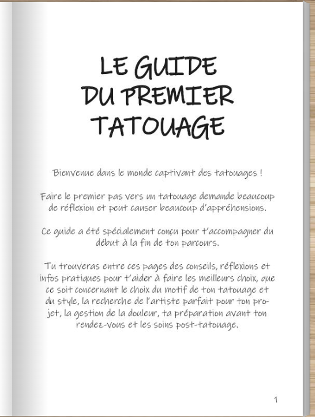 Le guide du premier tatouage
