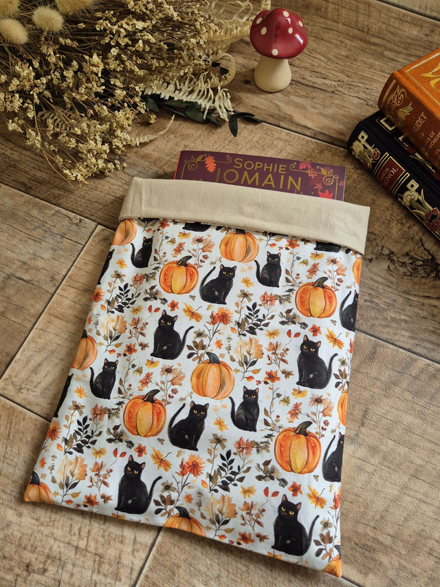 Pochette à livre Pumpkin & Black cat