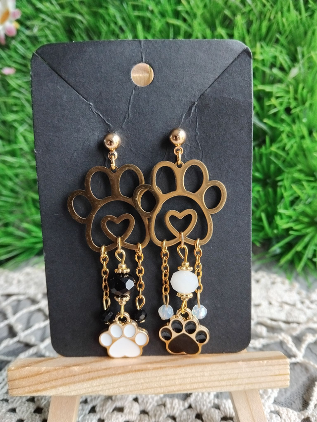boucles d'oreilles pattes de chat