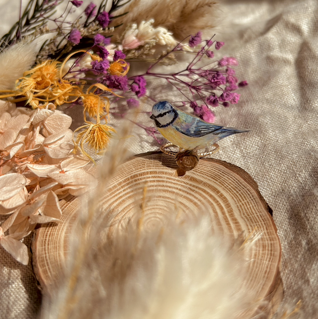 Blue Tit Ring - Adjustable 