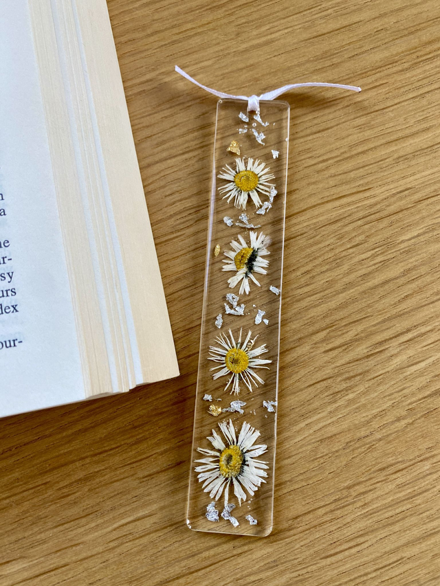 Marque page carré - pâquerettes